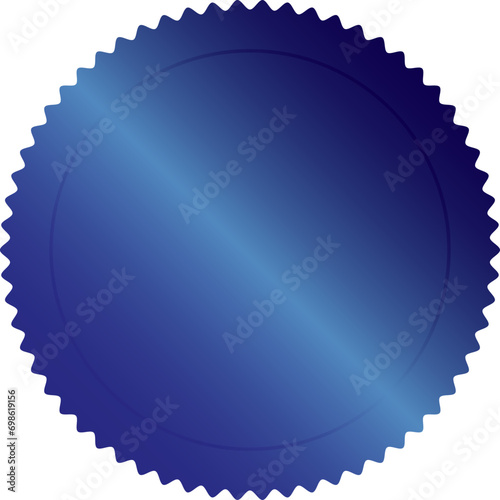 Blue Badge Label Metallic Gradient
