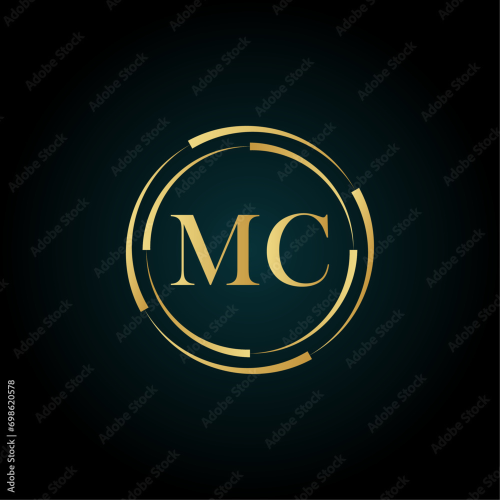 Royal Letter MC Logo Template. MC Luxury golden letter logo. MC letter logo design. MC creative golden latter logo design. Initial MC Letter. MC logo design template vector illustration Royal Letter MC Logo Template. MC Luxury golden letter logo. MC letter logo design. MC creative golden latter logo design. Initial MC Letter. MC logo design template vector illustration