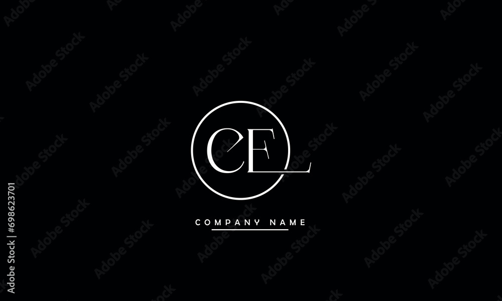 CE, EC, C, E Abstract Letters Logo Monogram CE, EC, C, E Abstract Letters Logo Monogram