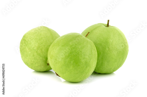 Fresh guava fruit isolated on white background