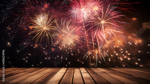 fireworks on the bridge HD 8K wallpaper Stock Photographic Image 