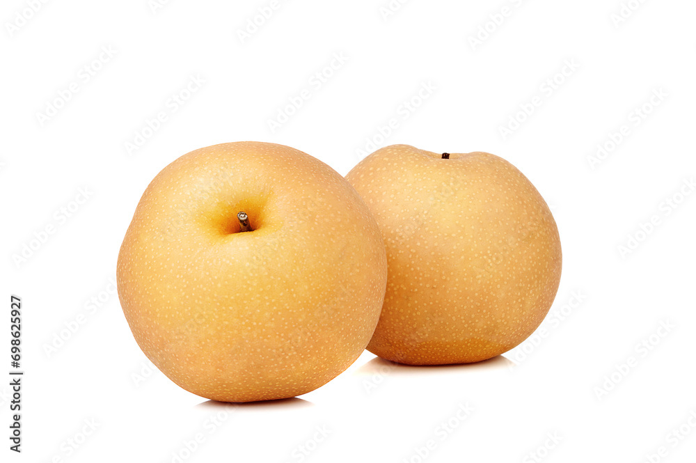 Snow pear or Korean pear on white background Snow pear or Korean pear on white background
