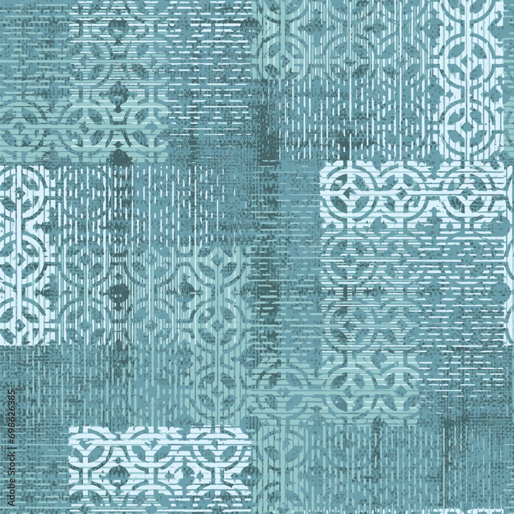 patchwork denim textures pattern background