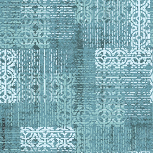patchwork denim textures pattern background