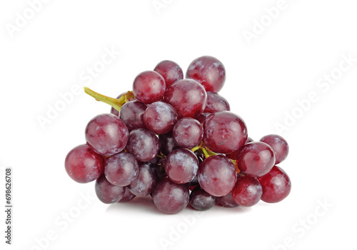 Red grapes Isolated on white background