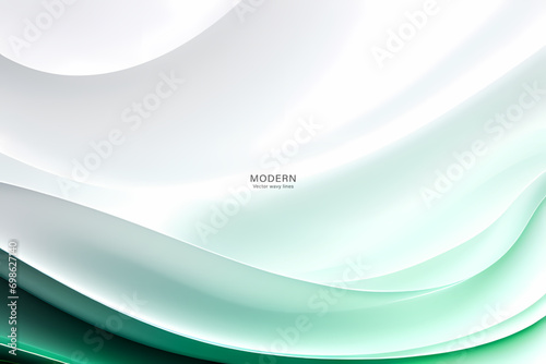 Vector abstract light green background with liquid and shapes on fluid gradient with gradient and light effects. Shiny color effects.