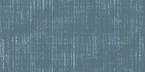 Grey french linen vector texture seamless pattern. Brush stroke grunge ornamental woven abstract background. Country farmhouse style textile. Irregular distressed marks all over print in gray blue.