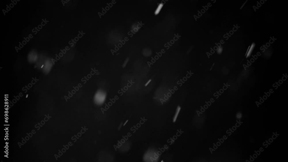 snowfall overlay, black background - winter, slowly falling snow effect