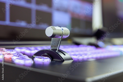 Switcher control panel for online broadcasting live streaming
