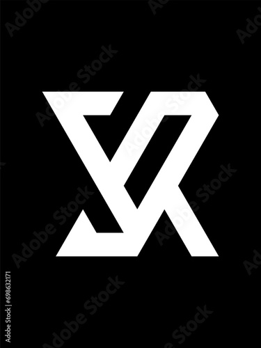 SR monogram logo template