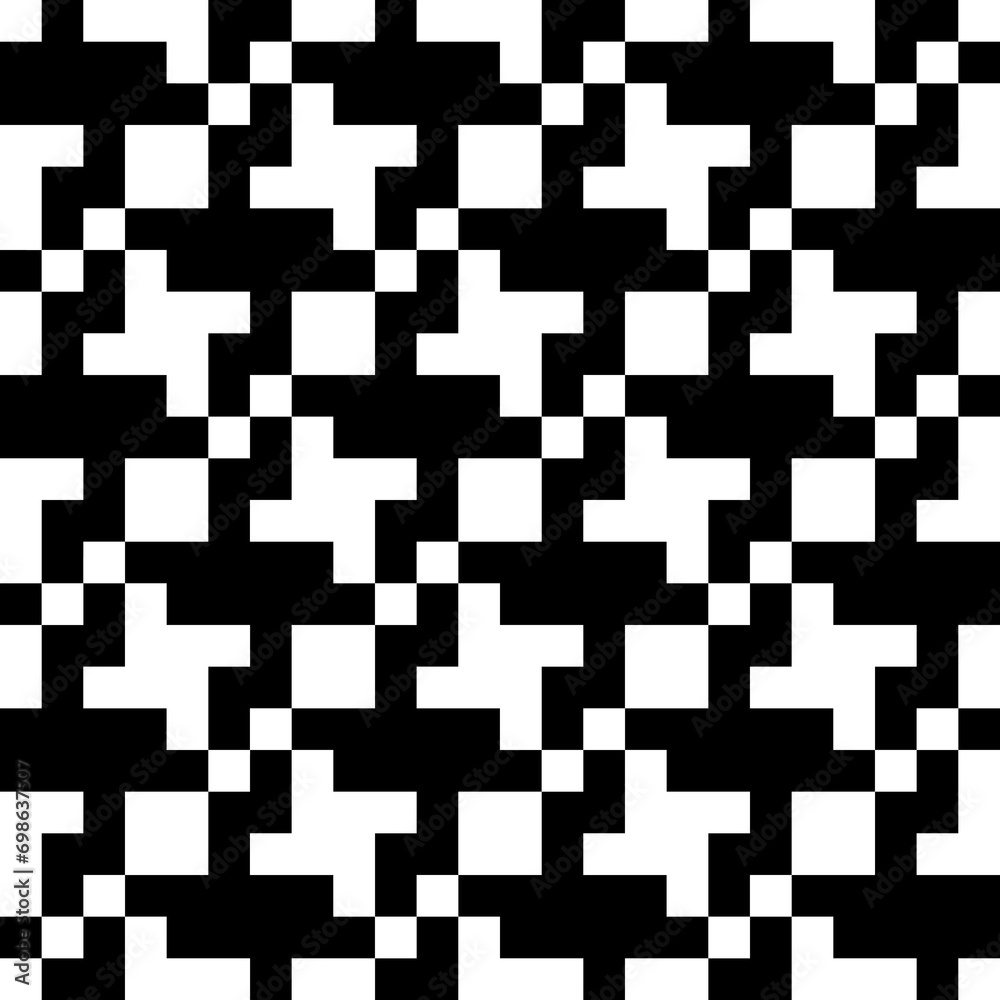 Crosses, squares seamless pattern. Checks, cross shapes ornate. Folk wallpaper. Geometric background. Tribal motif. Ethnic ornament. Textile print, web design, geometry abstract. Geometrical vector. Crosses, squares seamless pattern. Checks, cross shapes ornate. Folk wallpaper. Geometric background. Tribal motif. Ethnic ornament. Textile print, web design, geometry abstract. Geometrical vector.
