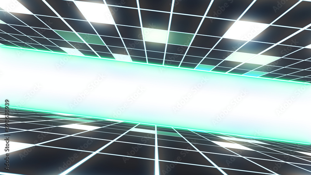 Abstract grid line neon retro style 80s-90s