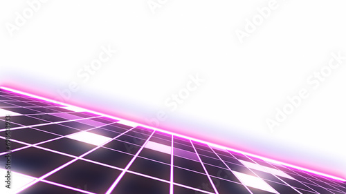 Obraz na płótnie Abstract grid line neon retro style 80s-90s w salonie