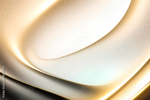 Vector abstract gold background with liquid and shapes on fluid gradient with gradient and light effects. Shiny color effects.