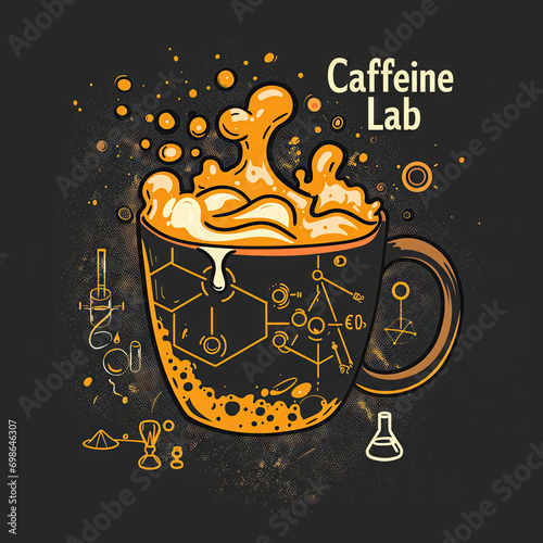 Caffine Lab graphic. A fun take on the chemistry of coffee.