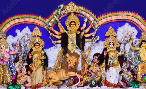 Devi Durga is the Supreme goddess, symbolizing power, protection, and triumph of good over evil