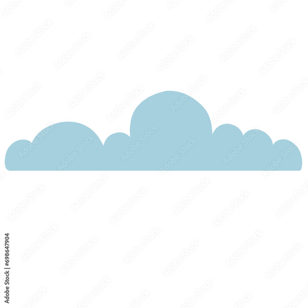 Blue Clouds Papercut Illustration