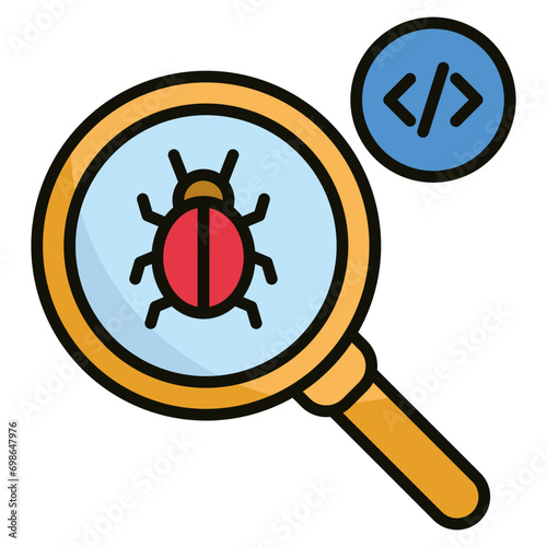 Debugging Icon Element For Design