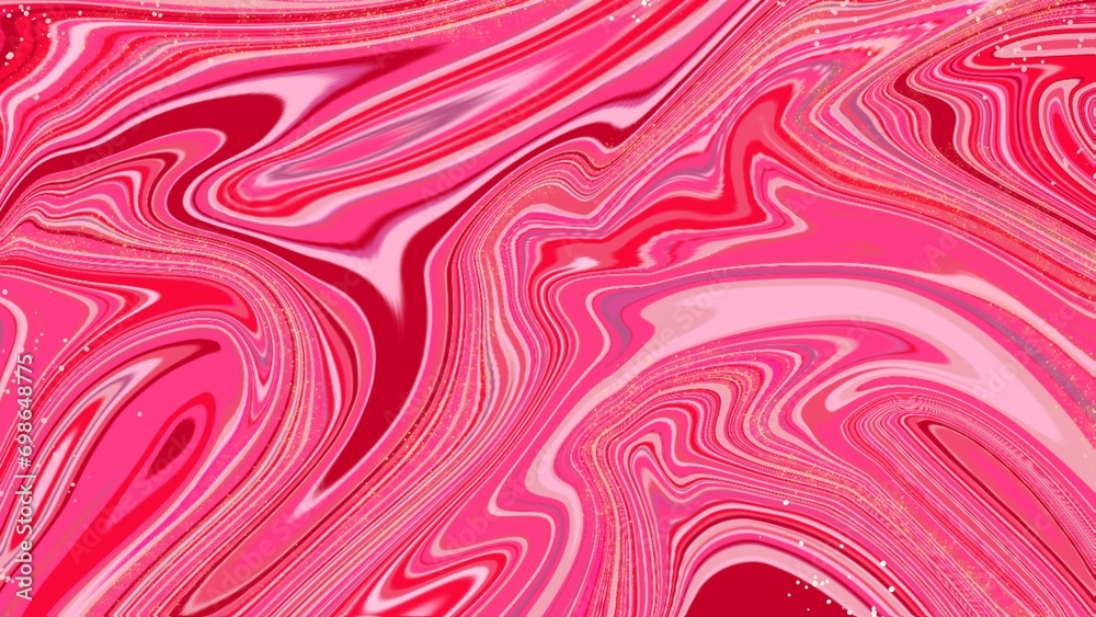 Fototapeta premium Pink abstract liquid marble painting multi colored wave background