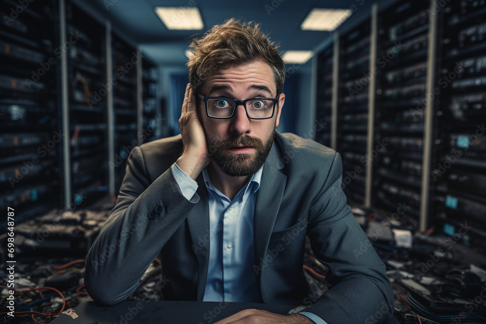 Digital technologies it programmer worker in modern network space working Generative AI Digital technologies it programmer worker in modern network space working Generative AI