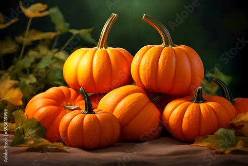 Autumnal Abundance  Pumpkins in Vibrant Color