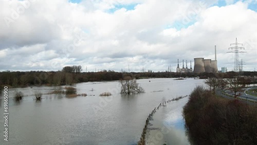 Hochwasser an der Lippe - Datteln-Hamm-Kanal und Naturschutzgebiet 