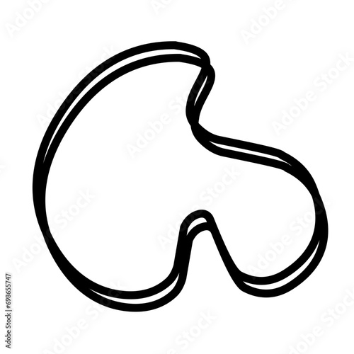 Organic random blob shape