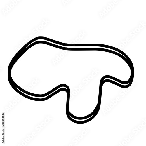 Organic random blob shape