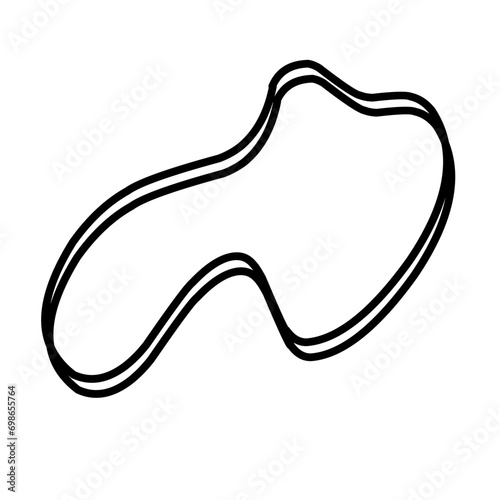 Organic random blob shape