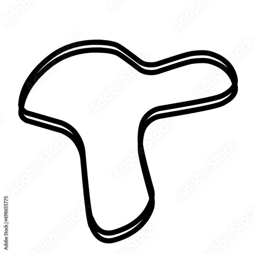 Organic random blob shape