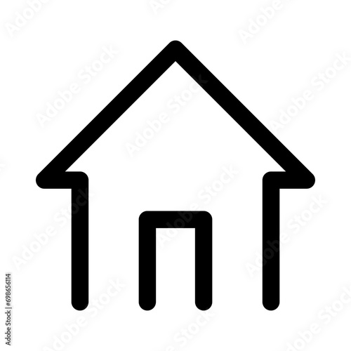 home icon, main, start, line icon, stroke icon, border icon, bold line icon