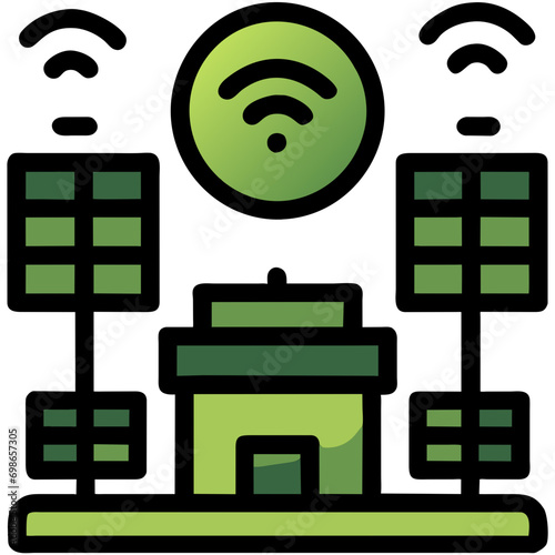 Smart grid vektor icon illustation