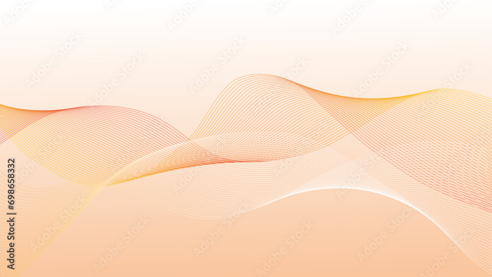 Abstract futuristic smooth curve line on gradient color background for modern creative graphic design