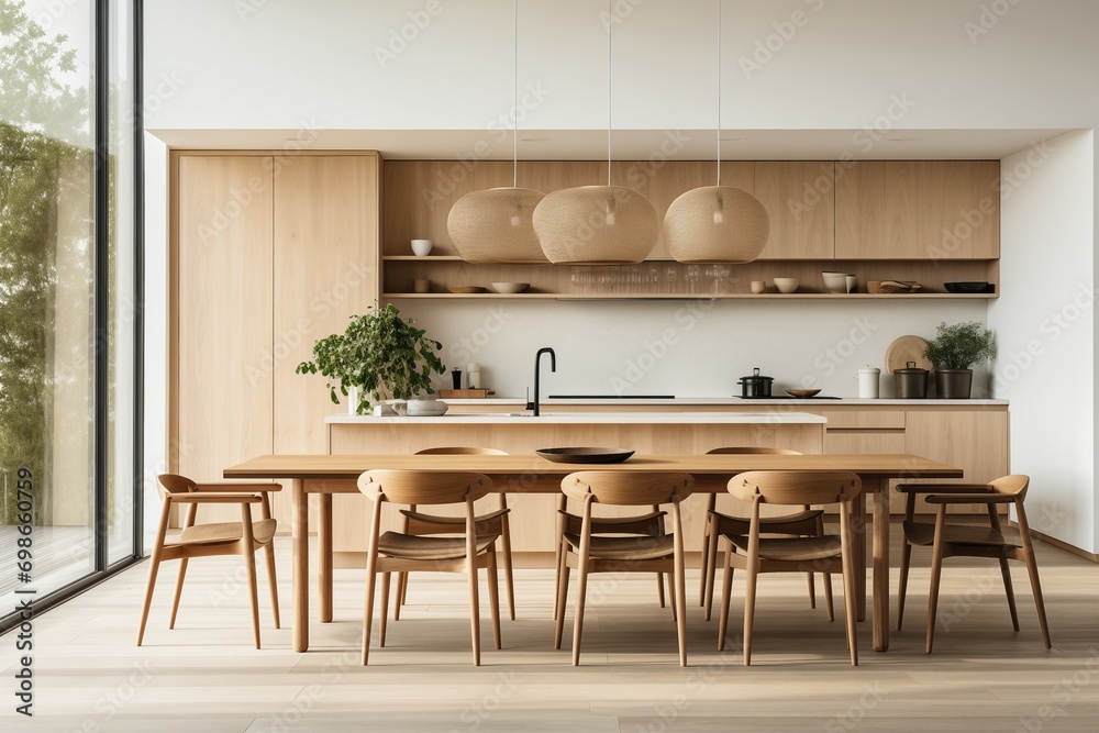 Wooden kitchen details in modern design