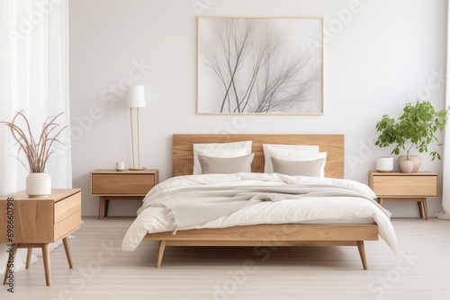 Modern bedroom allure in Scandinavian interior design aesthetic