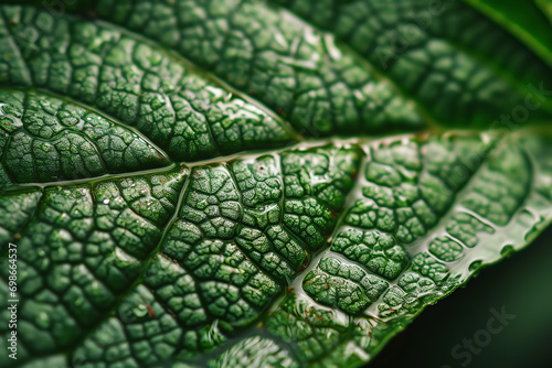 Avocado leaf macro texture