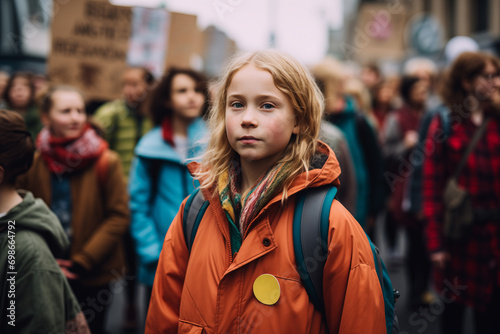A Young Voice for Change: Child Activist in Climate Crisis Protest