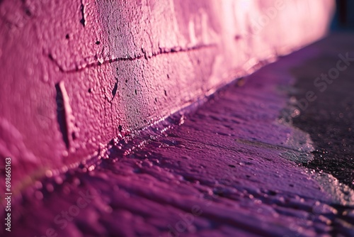 Murais de parede A purple brick wall with a pinkish hue