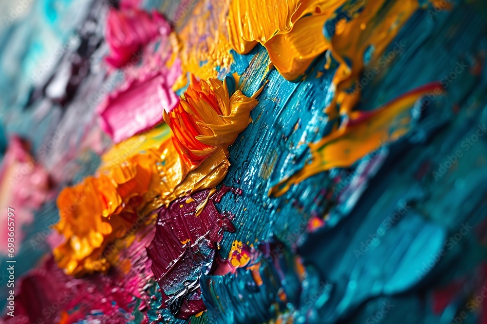 Colorful Abstract Artwork with Paint Splatters