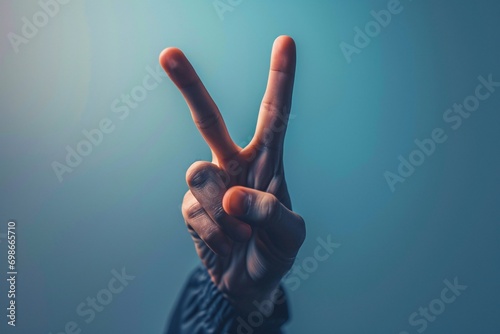 Two Fingers Pointing Upwards photo