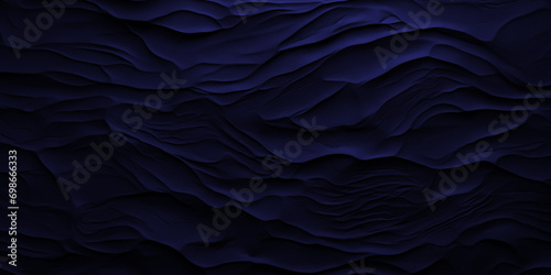 Craft navy paper texture background banner with copy space, wallpaper ad design abstract dark blue surface close-up backdrop