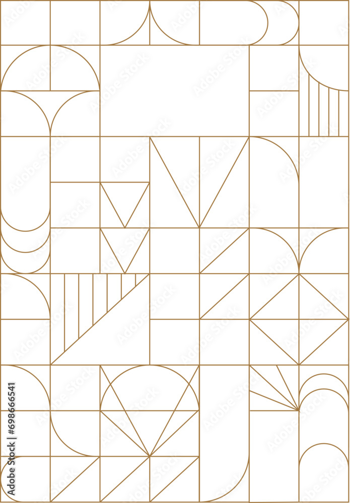 Art deco frame and patterned background. Vintage linear template for wedding invitations, leaflets and greeting cards. 
