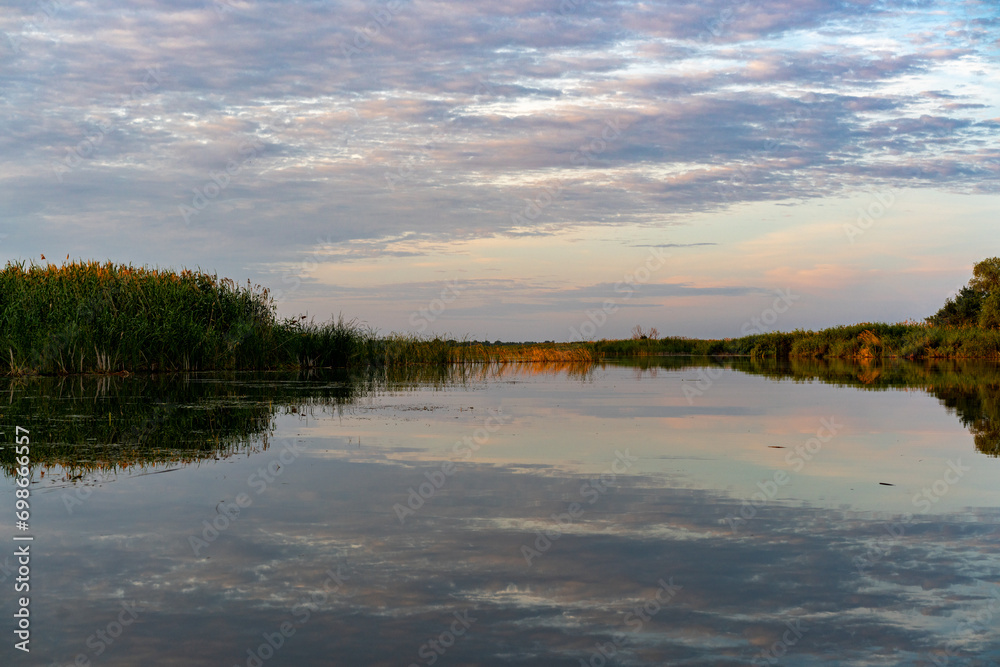 The Great Russian Volga River and its banks. The Great Russian Volga River and its banks.