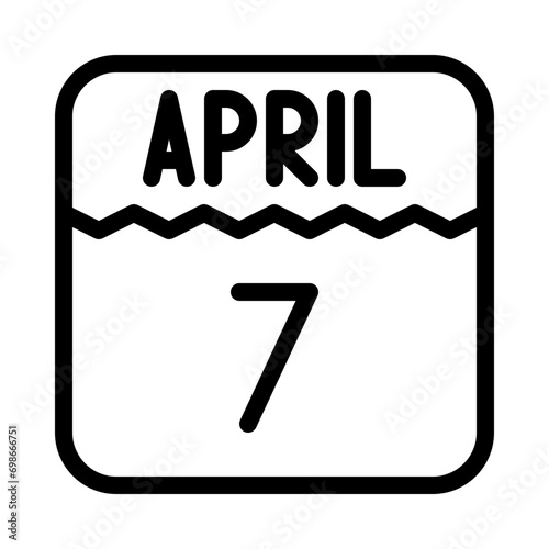 monthly calendar line icon