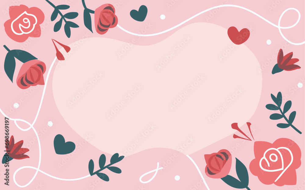Valentine's day, women's day, spring abstract background poster with copy space. Good for postcards, email header, wallpaper, banner, events, covers, advertising, and more.