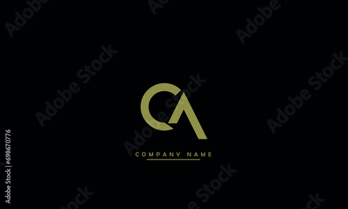 CA, AC, C, A Abstract Letters Logo Monogram