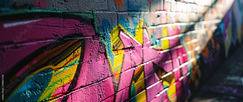 Colorful Graffiti on a Wall