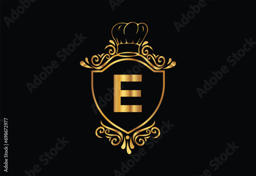 Kitchen chef had with latter E illustrator icon