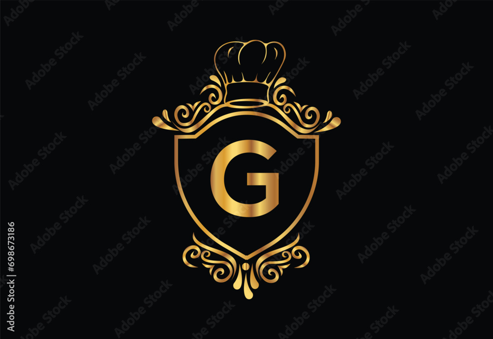 Kitchen chef had with latter G illustrator icon Kitchen chef had with latter G illustrator icon