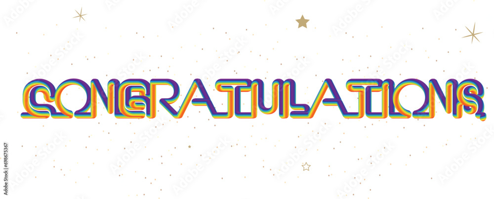 Obraz premium Congratulations - Typography, Lettering, Handwritten, vector for greeting